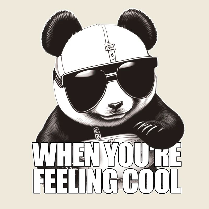 Cool panda feeling good