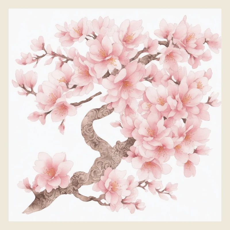 Japanese cherry tree blossoms