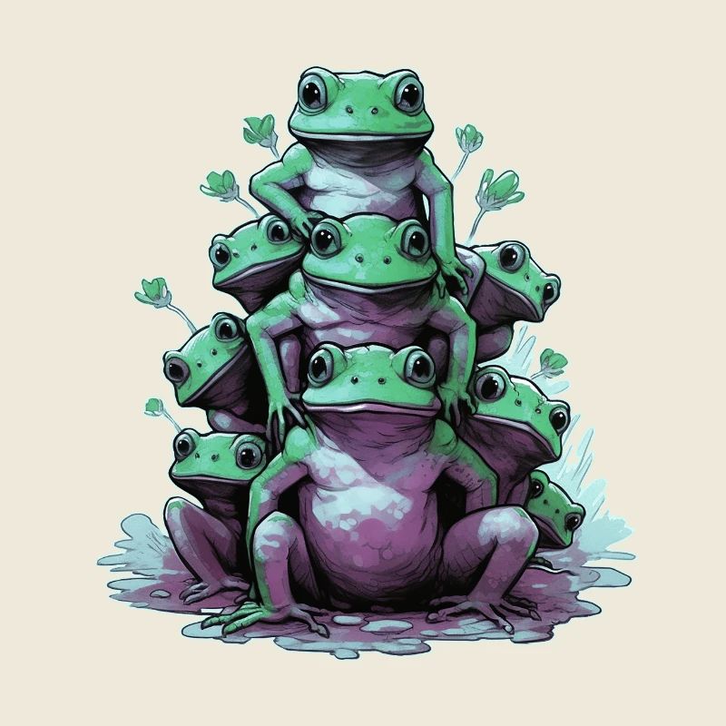 Funny frogs