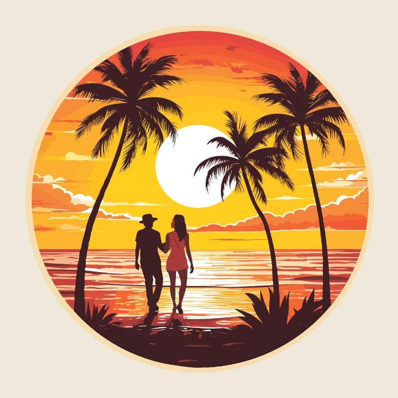 Sunset Beach Romantisches Paar