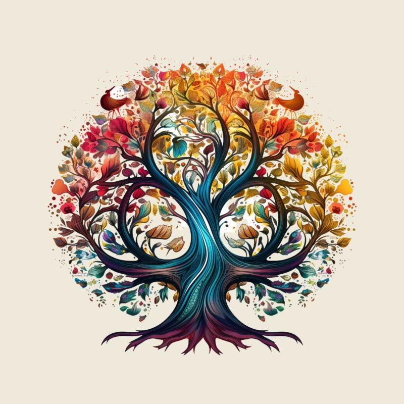 Baum des Lebens künstlerisches Buntes Design