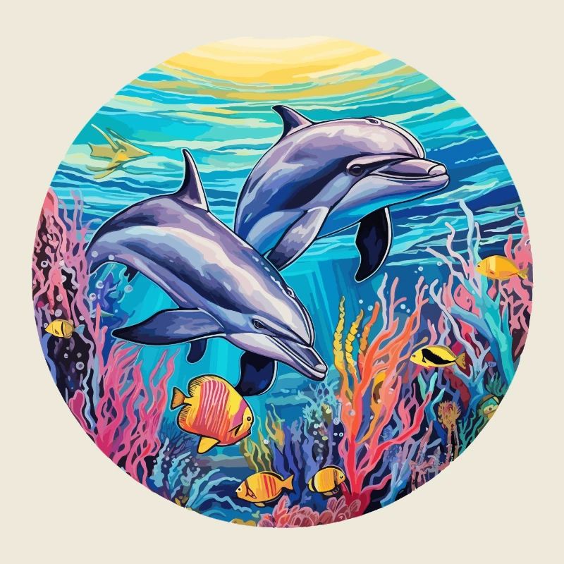 Delphin -lebendige Farben - Chromatische