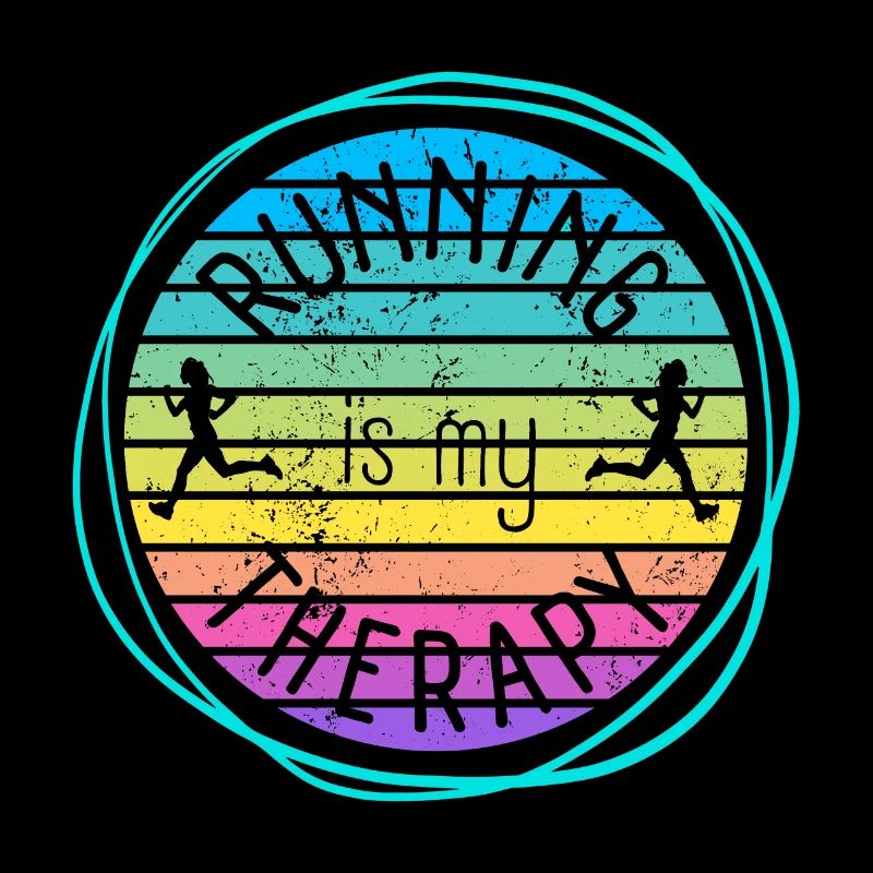 Running is my therapy Retro Sunset