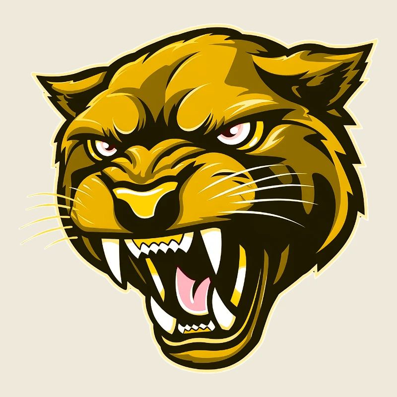 Panther Kopf Gold