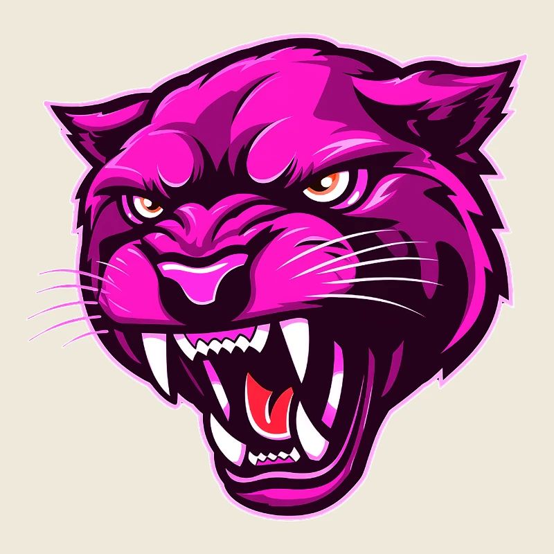 Panther Kopf Pink