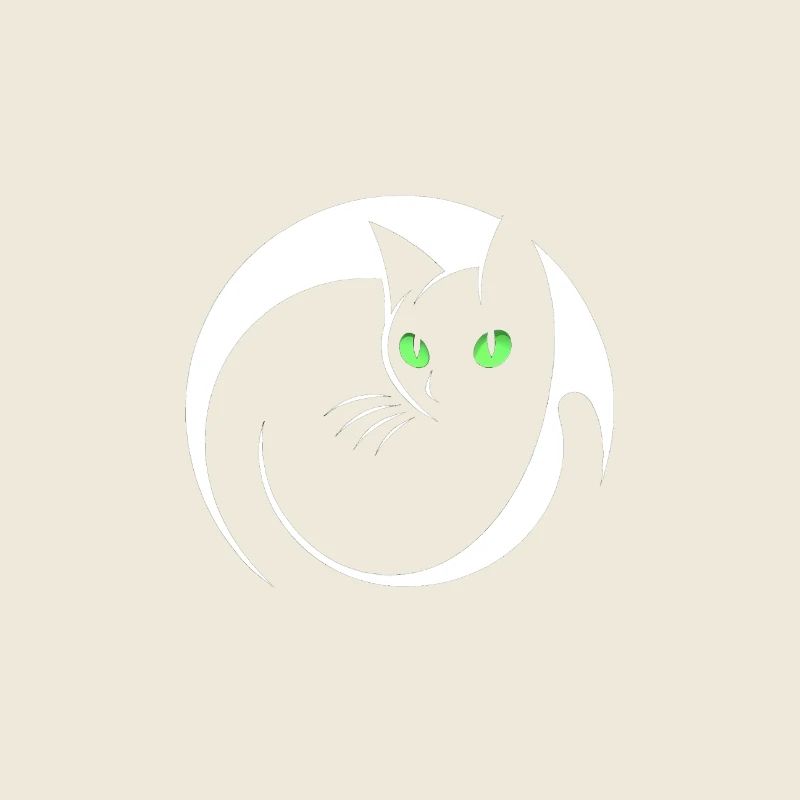 Elegante schwarze Katze