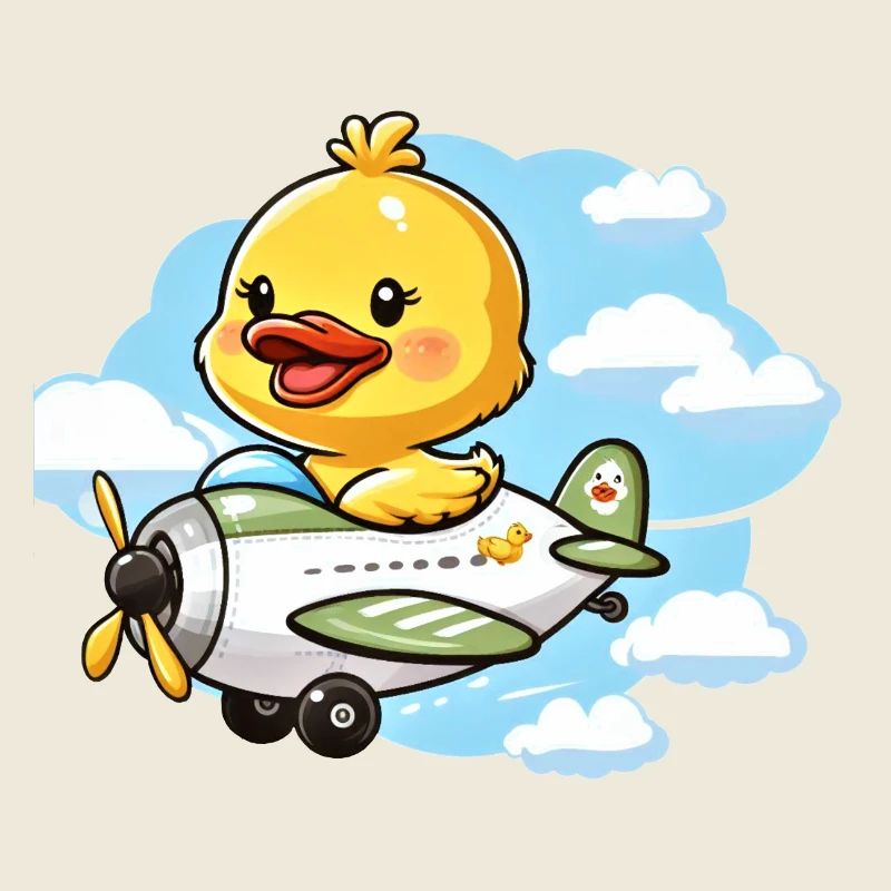 Cute Duck Aviator Design