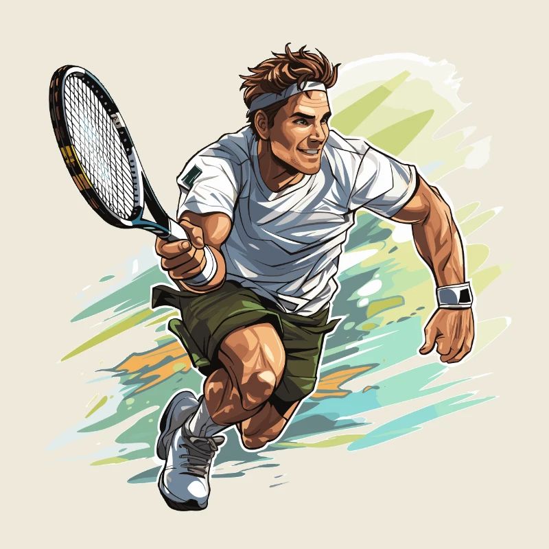 Tennis Spieler - Illustration