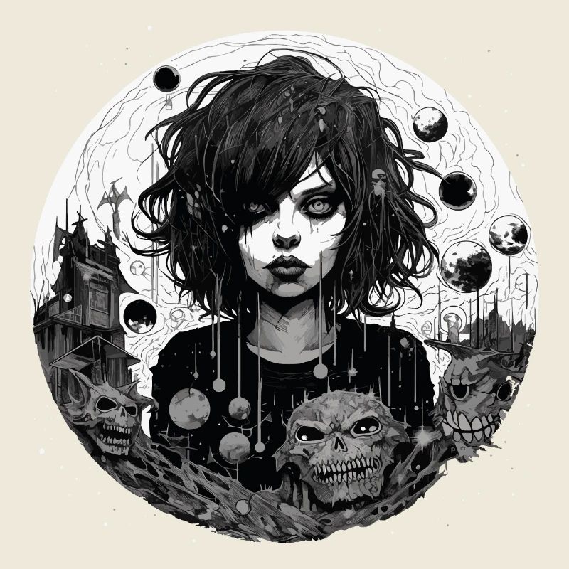 Emo Horrorpunk Mädchen