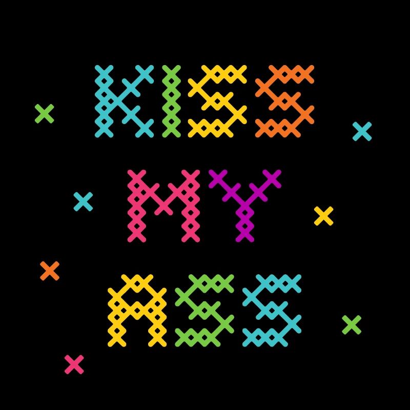 Rainbow Cross Stitch Word Art Design