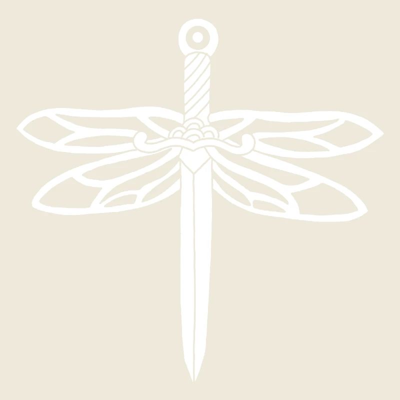épée blanche et ailes de libellule