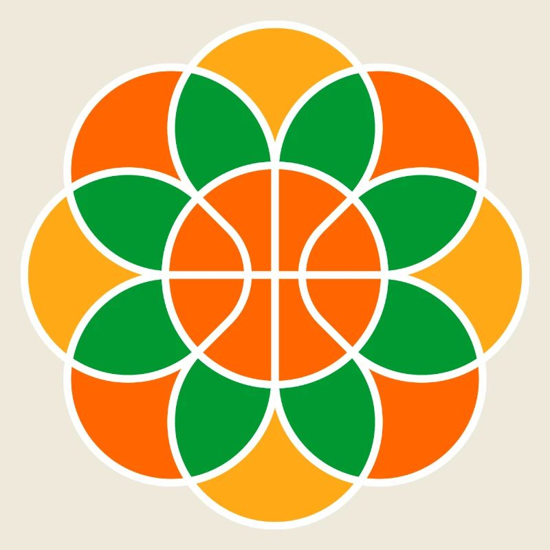 Basketball-Blumen-Mandala