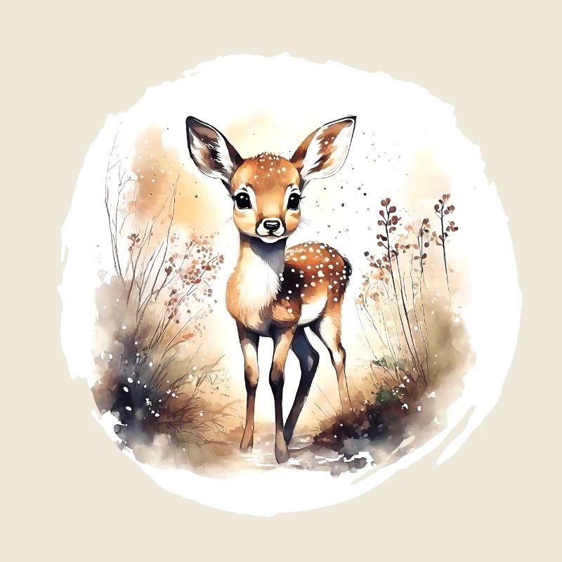 Rehkitz Aquarell