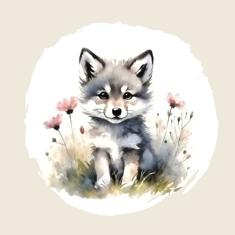 Wölfchen Aquarell