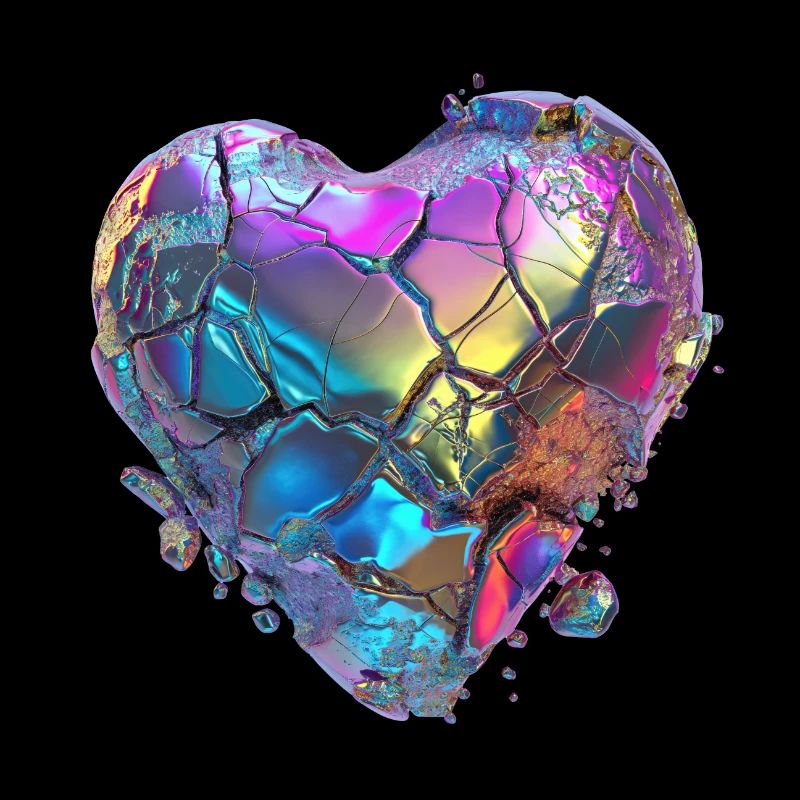 gebrochenes Herz aus Stein