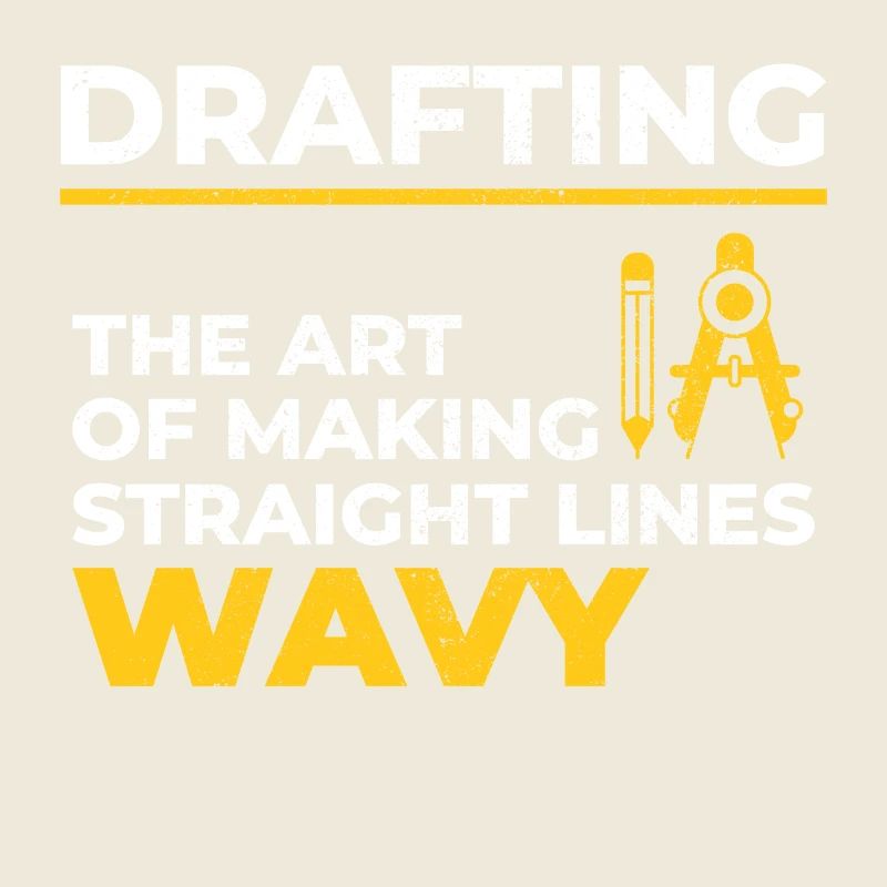 Architect Drafting Wavy Lines Construction Funny