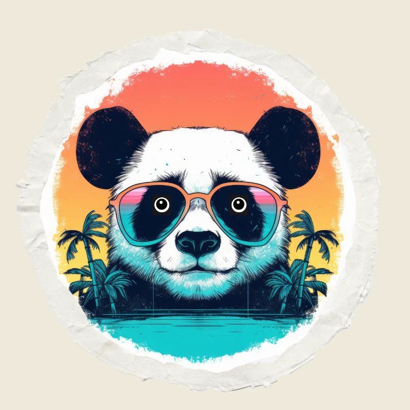 Baby panda in holidays
