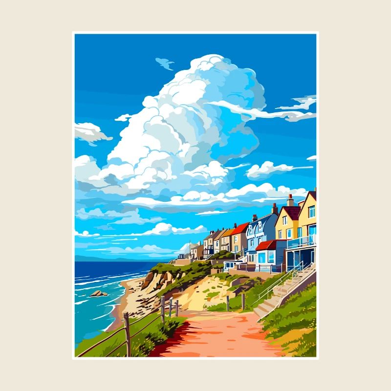 Newquay Cornwall Vintage voyage affiche Souvenir