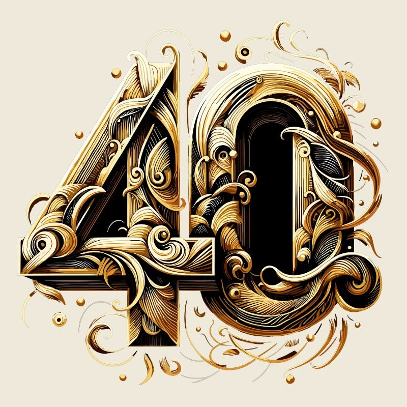 40 ans or Glamour 40e cadeau d’anniversaire