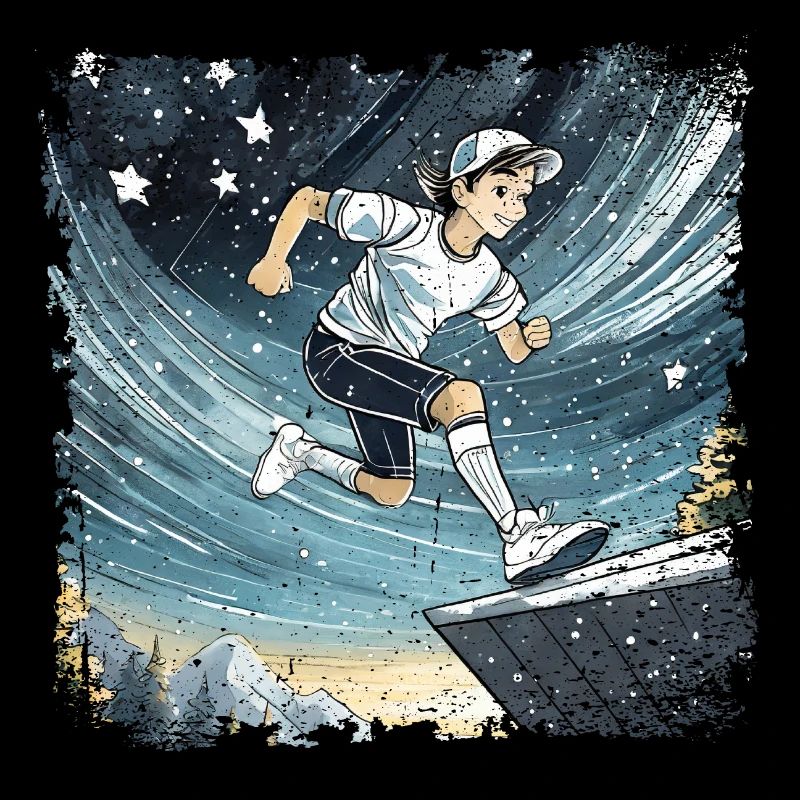 sportlicher Junge comic