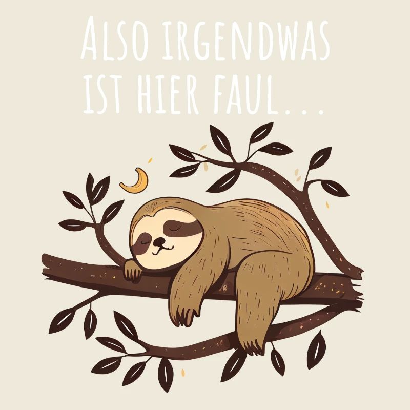 Irgendwas ist hier faul | Faultier Geschenk