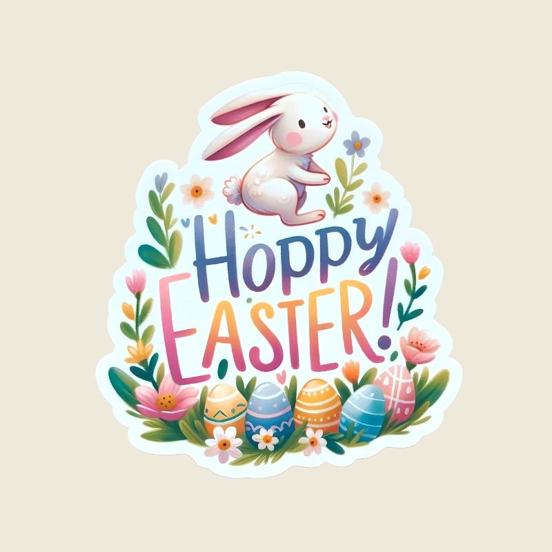 Hoppy Easter Colorful Easter Greetings