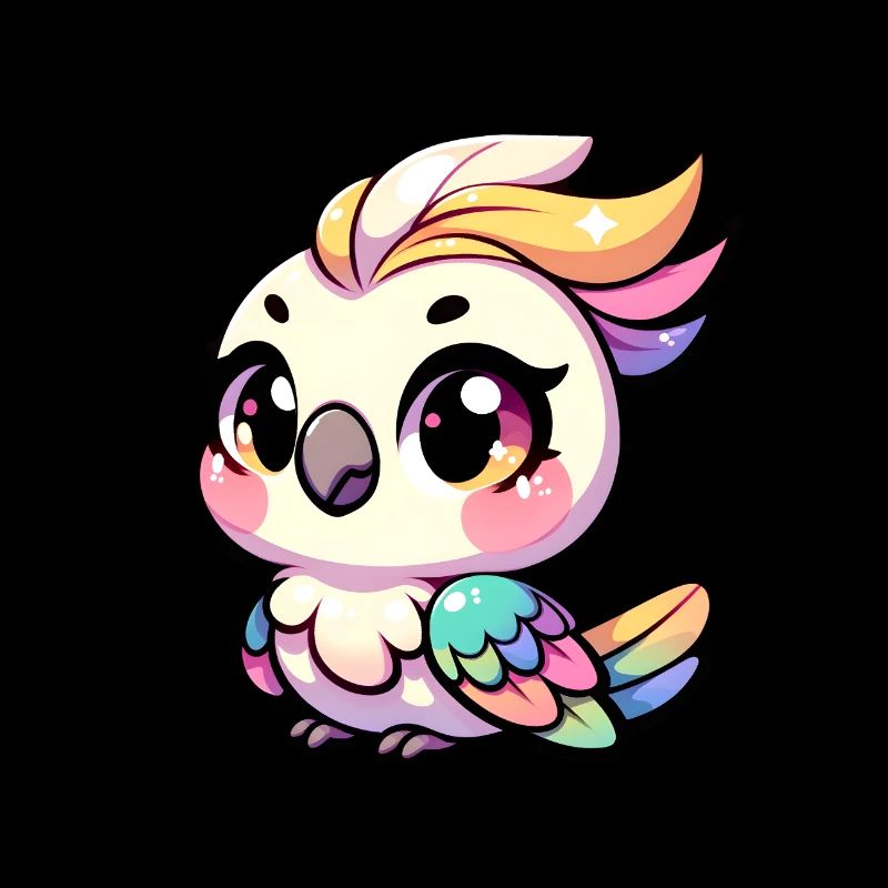 A Sweet Chibi Cockatiel For Bird Lovers