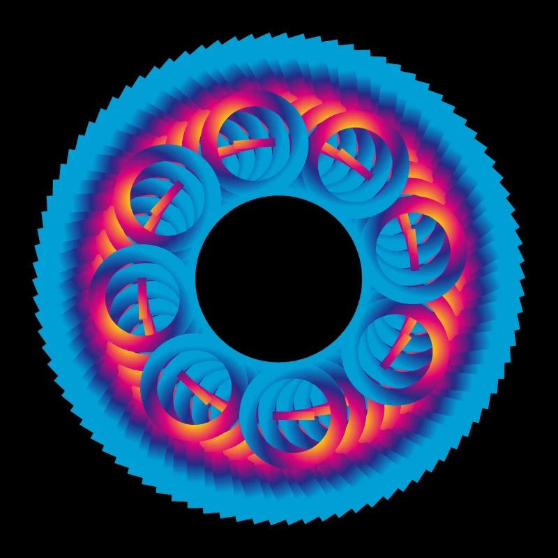 Cercle de pignons coloré