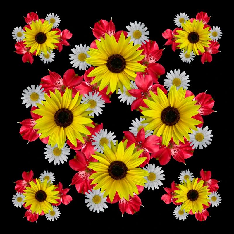 Sonnenblumen Blüte rote Blume blumig Margeriten