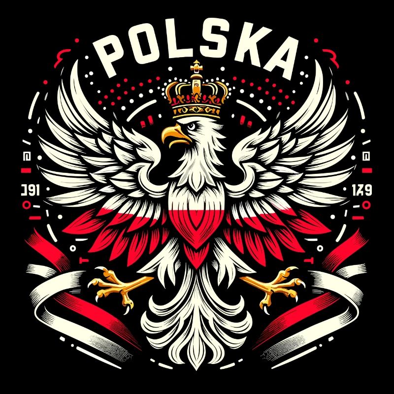 Polen Polska polnisch Wappen Adler Flagge Geschenk