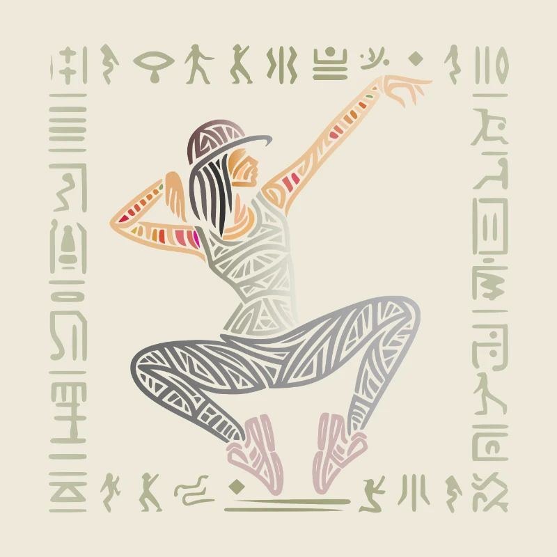 Breakdance woman, hiphop dancer pattern Egypt
