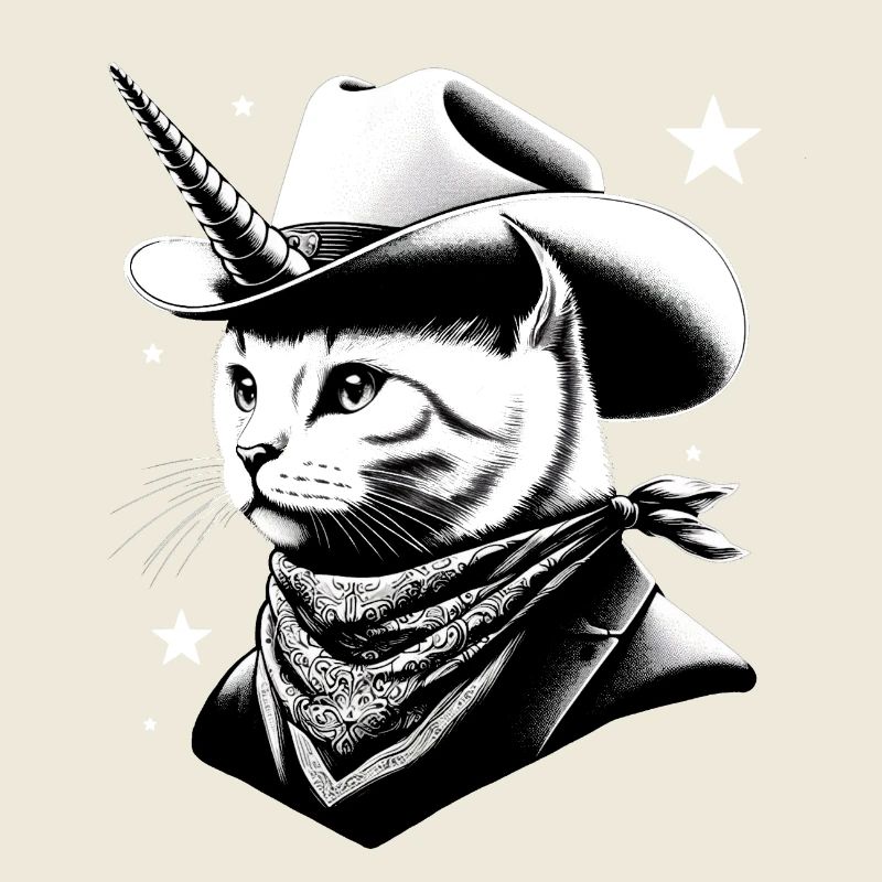 Cowboy cat-unicorn