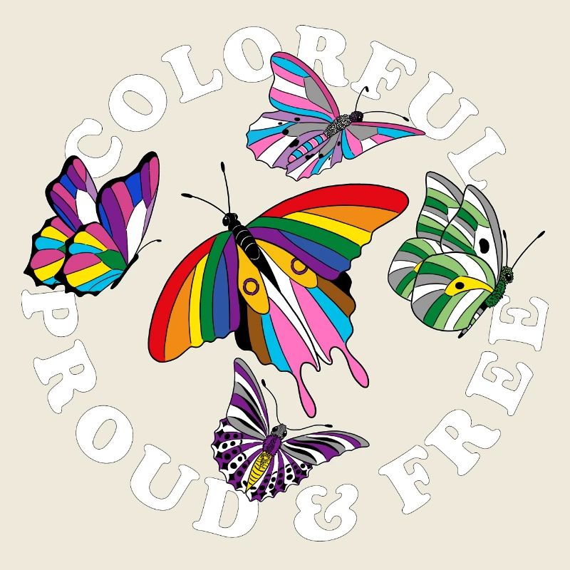 Pride LGBTQ+ Schmetterling Vielfalt colorful free