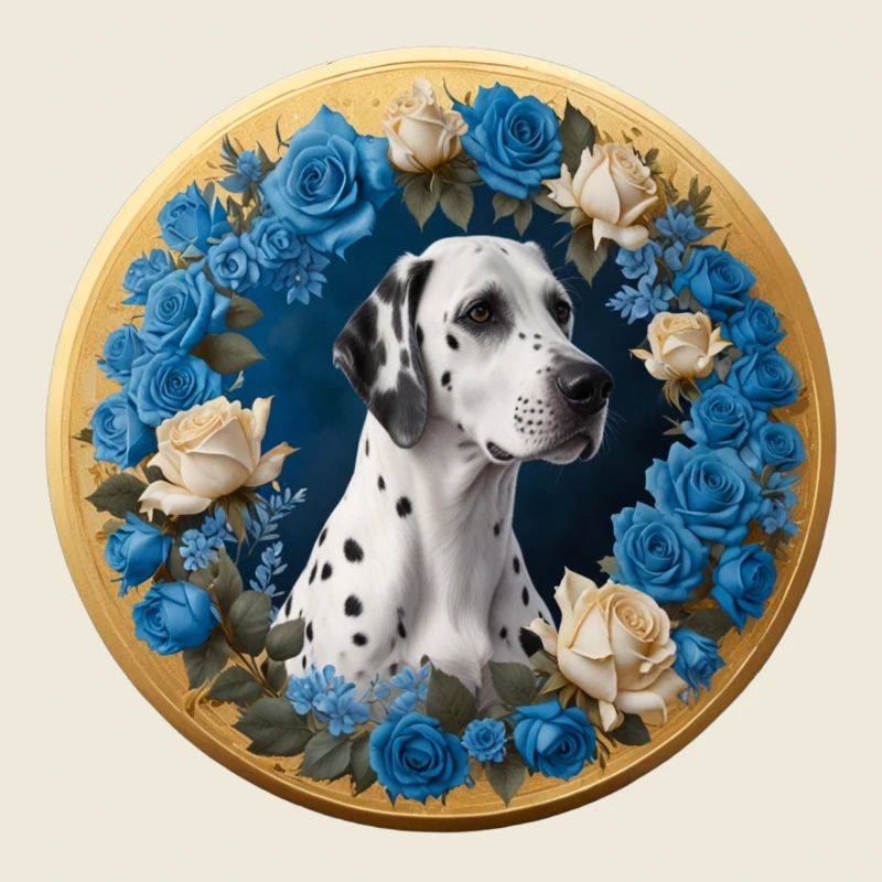 Dalmatien et roses bleues