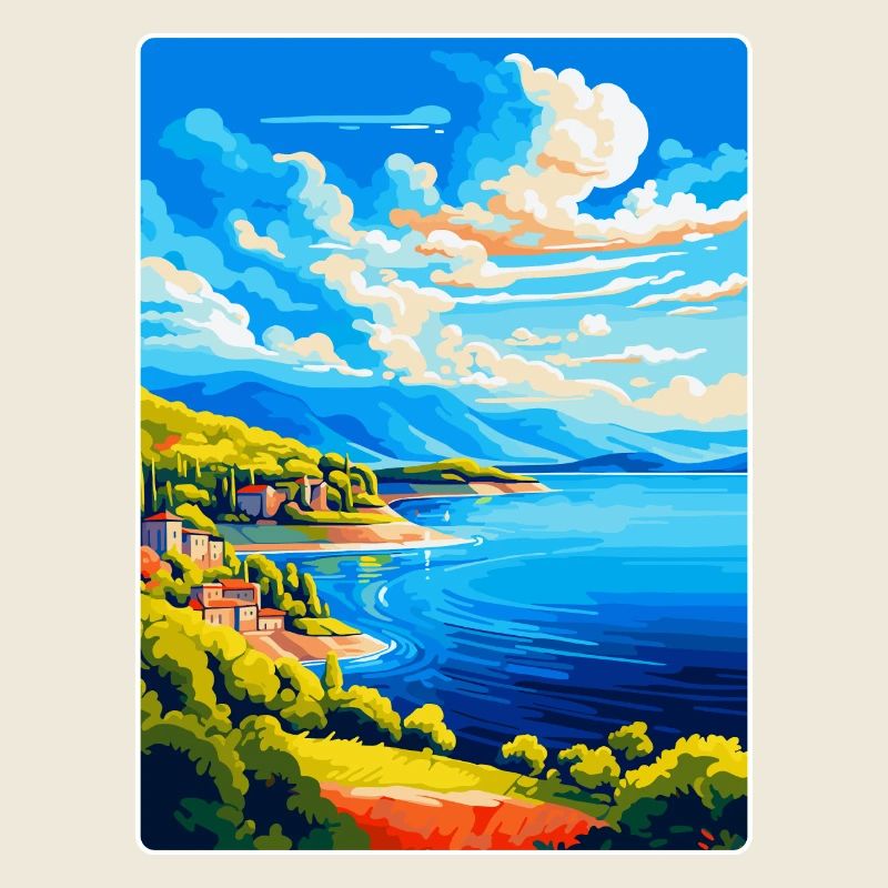 Ithaque Grèce Affiche de voyage vintage WPA Souvenir