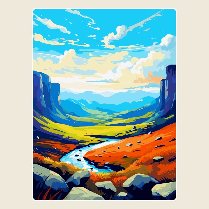 High Cup Nick Cumbria Affiche de voyage vintage WPA