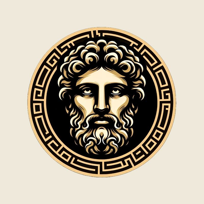 Ancient Greek mythological face