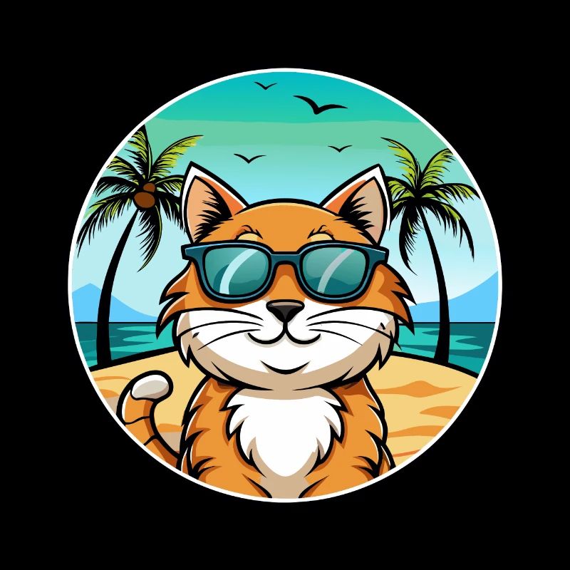 Lunettes de soleil California Spangled Cat Breed Cartoon