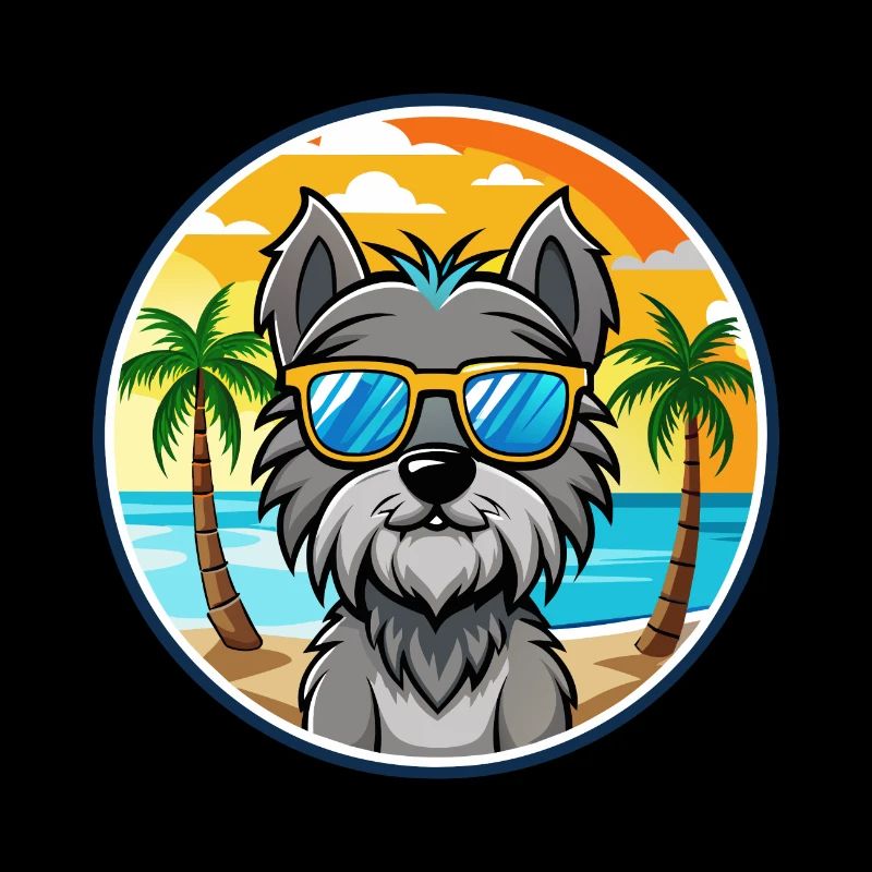 Bouvier Des Ardennes Hunderasse Cartoon Sonnenbrille