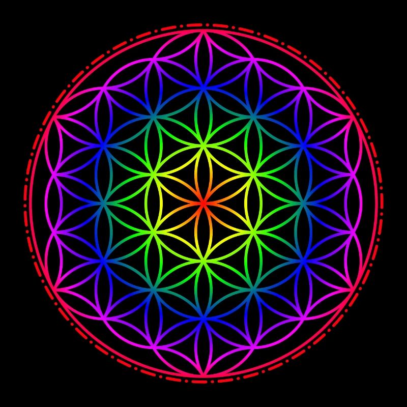 Flower of Life Regenbogen