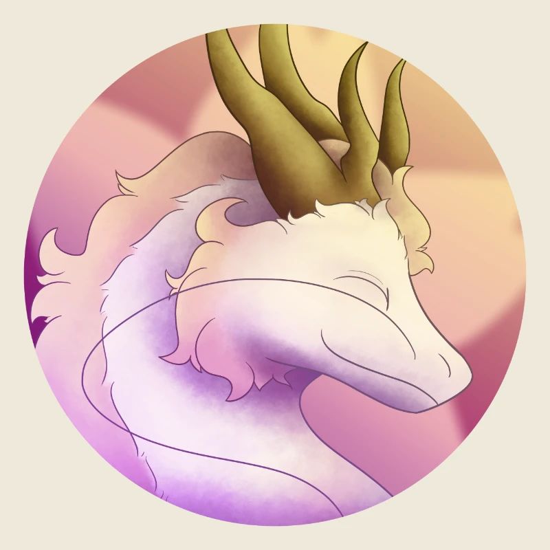 Flauschiger rosa Drache