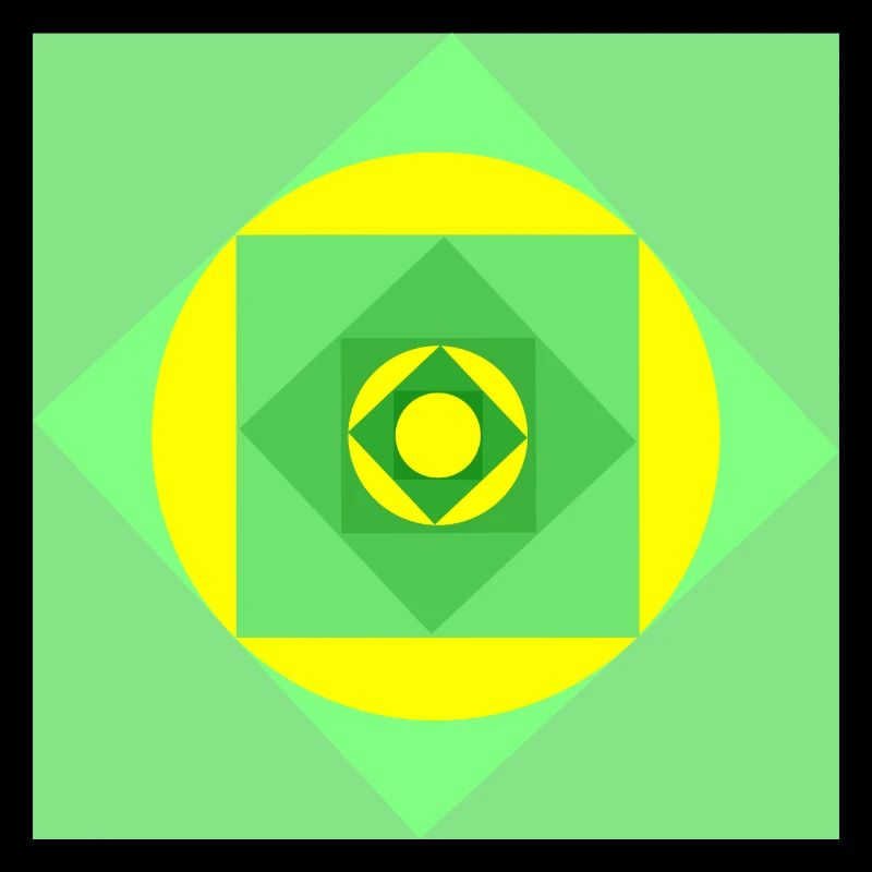 Motifs de jeux de couleurs en vert et jaune