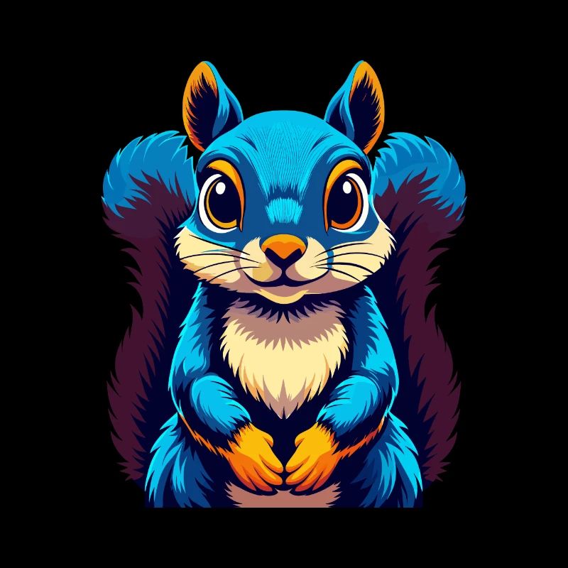 Eichhörnchen Bunte Kawaii Cartoon Figur Clipart