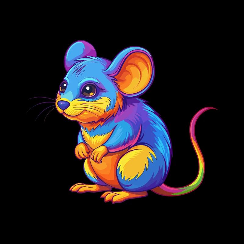 mouse Colorful Kawaii Cartoon Character Clipart