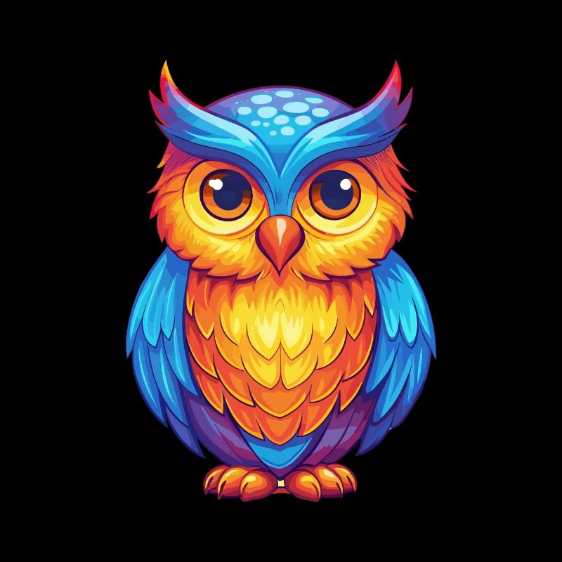 Eule Bunte Kawaii Cartoon Figur Vogel