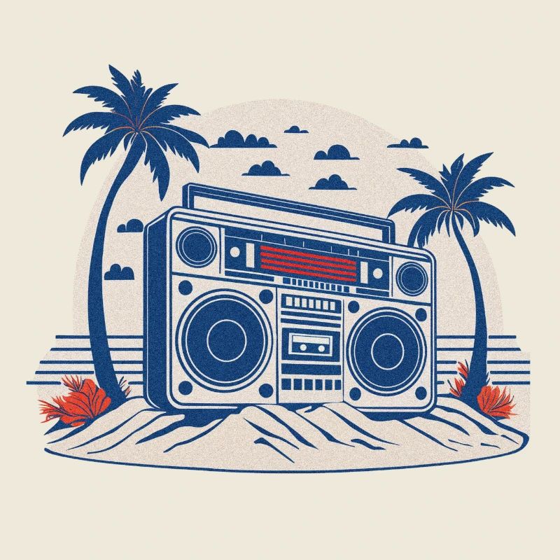 Vintage-Musik-Ghettoblaster