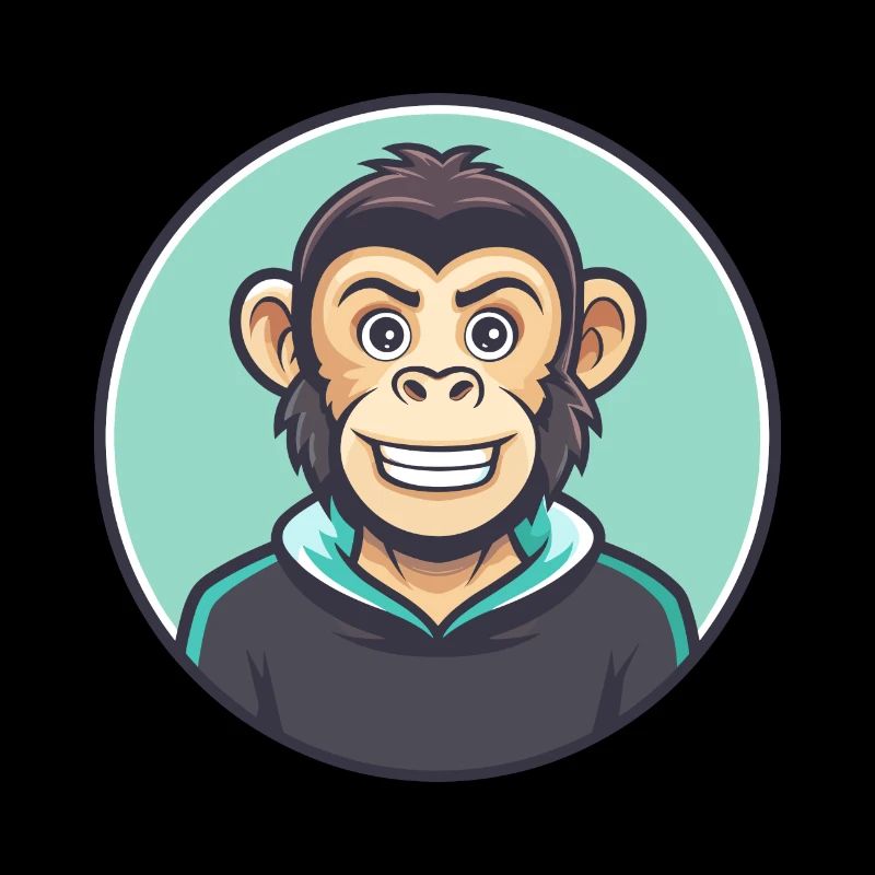 Monkey Kawaii Cartoon Character Animal Pet Face