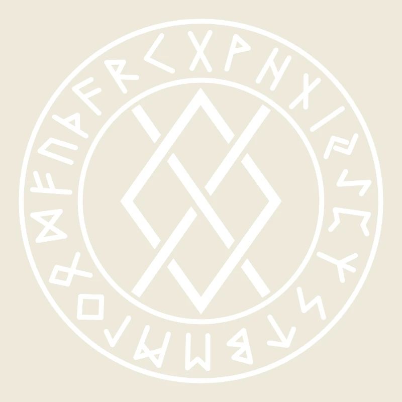 Gungnir-Kreis-Runen, weiße Farbe