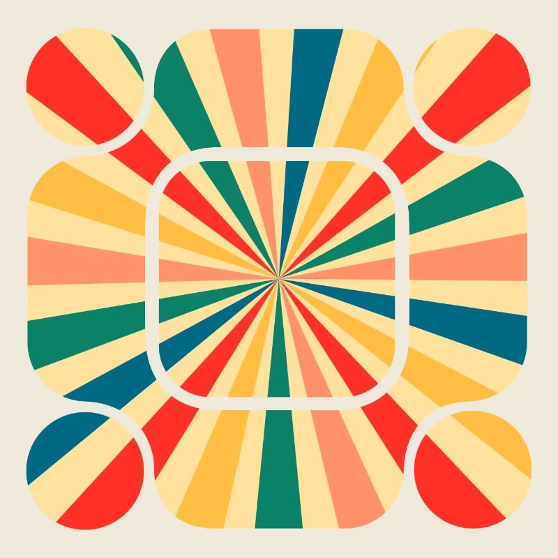 Retro Pattern: Tauchen Sie ein in die Schwingung der Farben