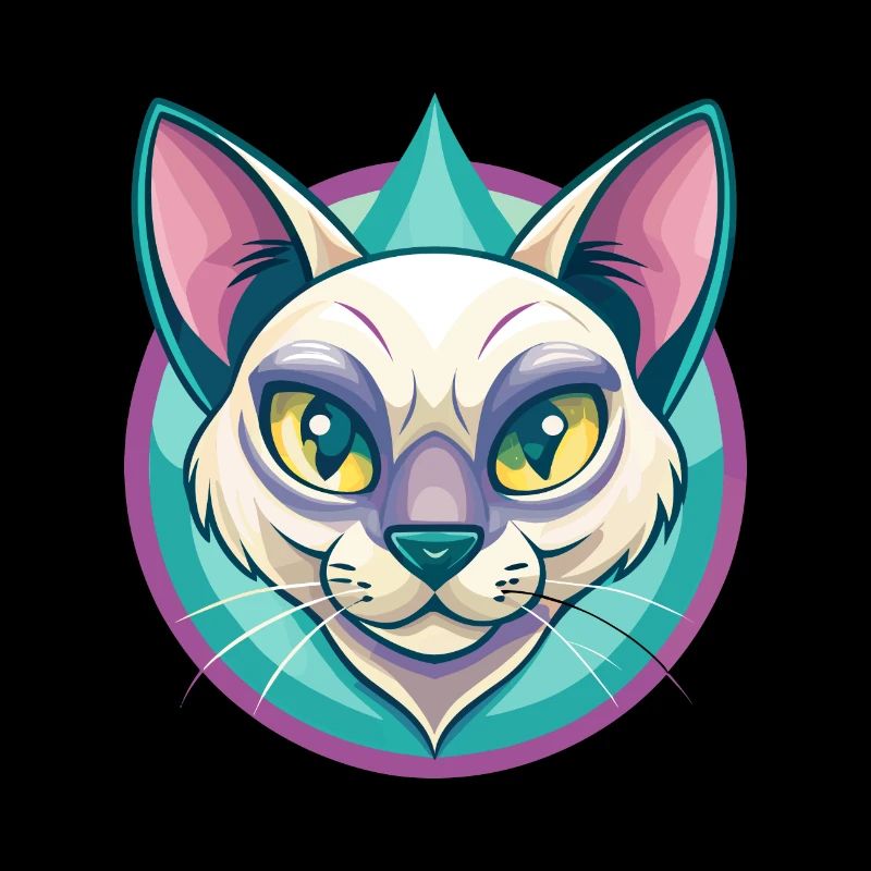 Thai Cat Breed Cartoon Kawaii Animal Pet